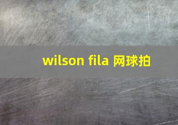 wilson fila 网球拍